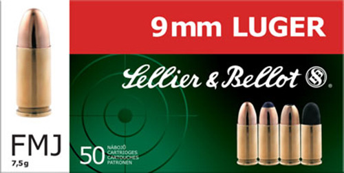 Ammunition Sellier&Bellot Pistol 9mm S&B 9MM 115GR FMJ 50/1000